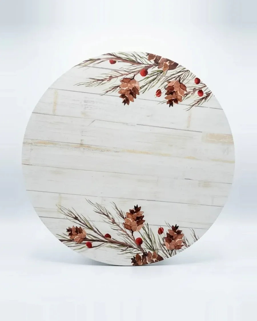 Lg Round Wood Berry Sign by Thomsen Customs