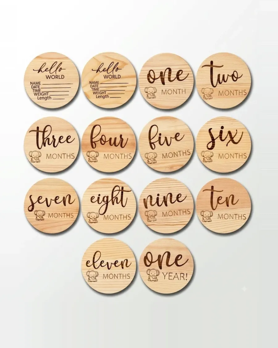Light Round Wood Coasters by Thomsen Customs