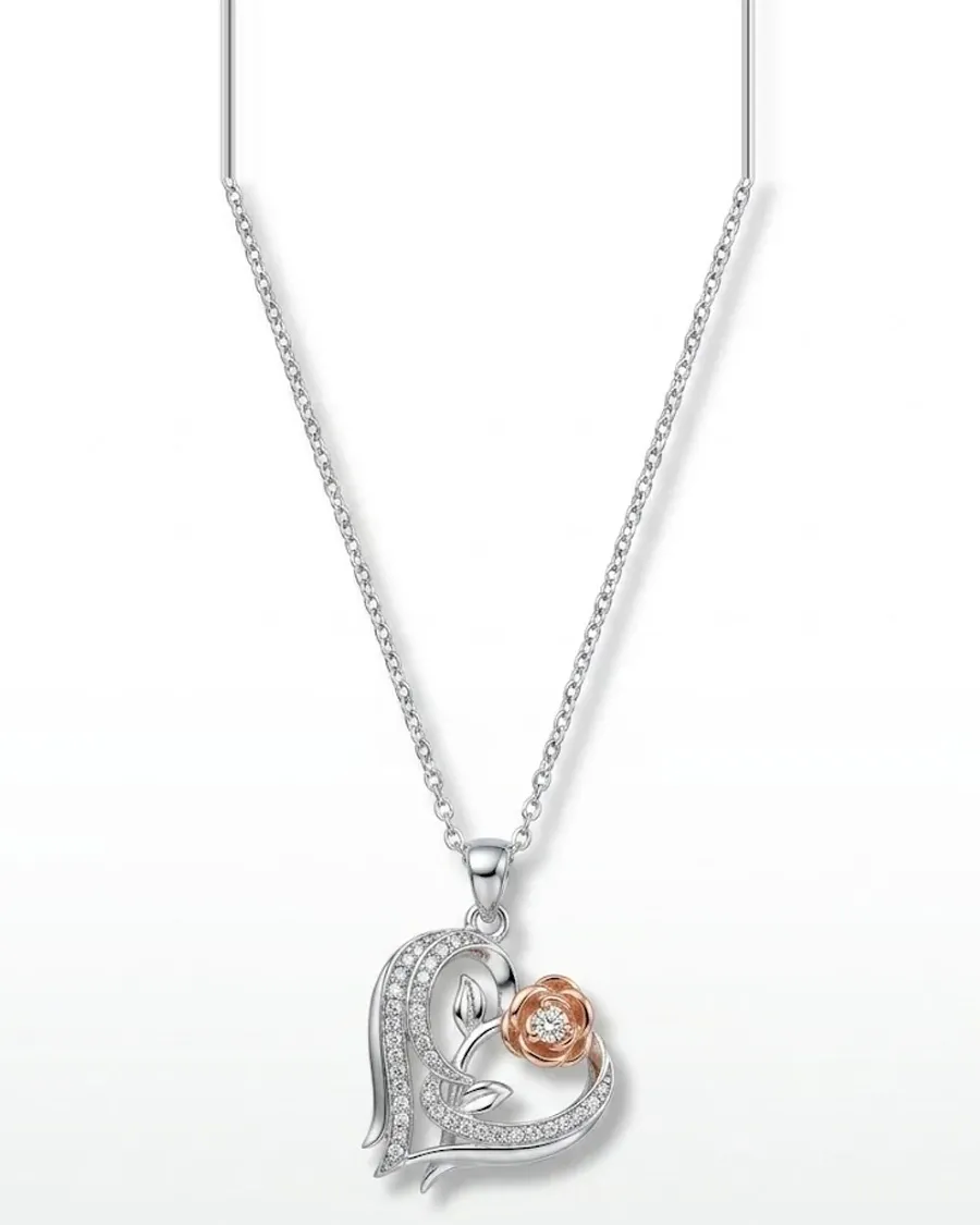Sterling Silver Heart Necklace by Thomsen Customs